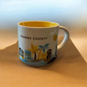 Starbucks Orange County You Are Here Mug with Yellow Interior 2018